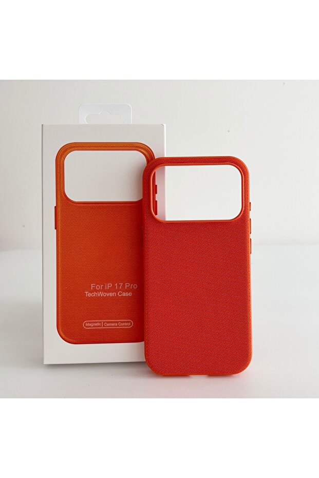 iPhone17 Pro Orange Original Animation Technology Woven Phone Case For IPhone 17 16 15 14 13 Pro Max