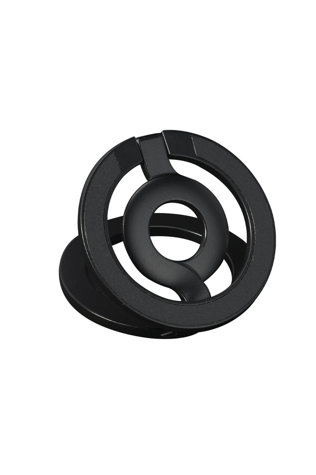 YTDMEN black Double-Sided Strong Magnetic Phone Holder for Magsafe, Folding Metal Stand for Gym Desk