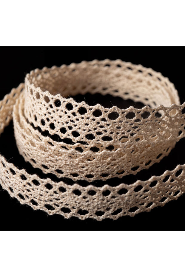 Cream Color Lace Mesh Patterned Flat Shoelaces Sports