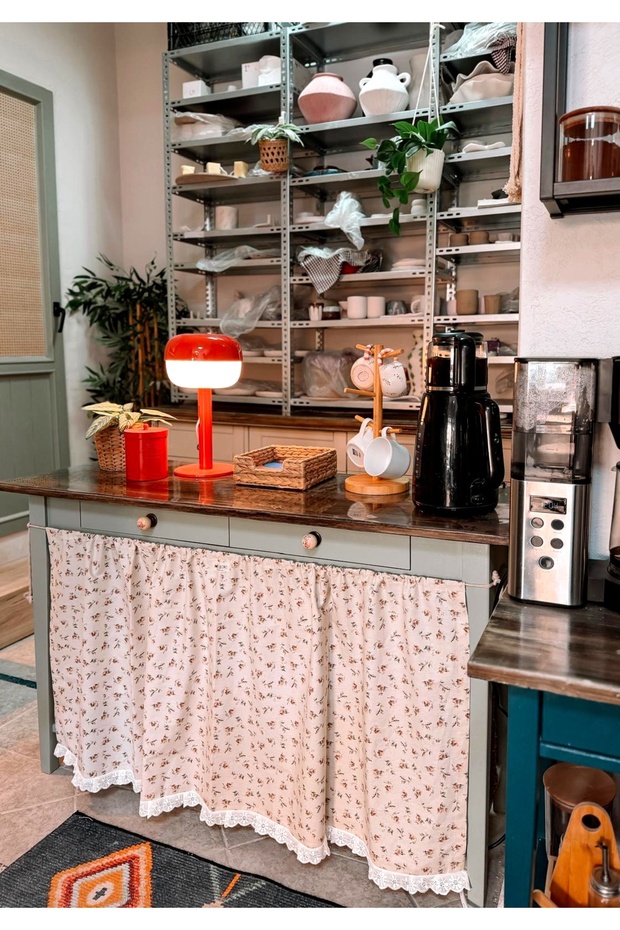 Nostalgic Pattern Kitchen Curtain (200X70Cm)