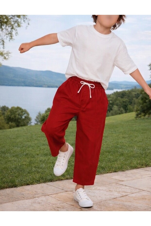Boy's 2-Piece Combination Gabardine Fabric Pants Stylish Design