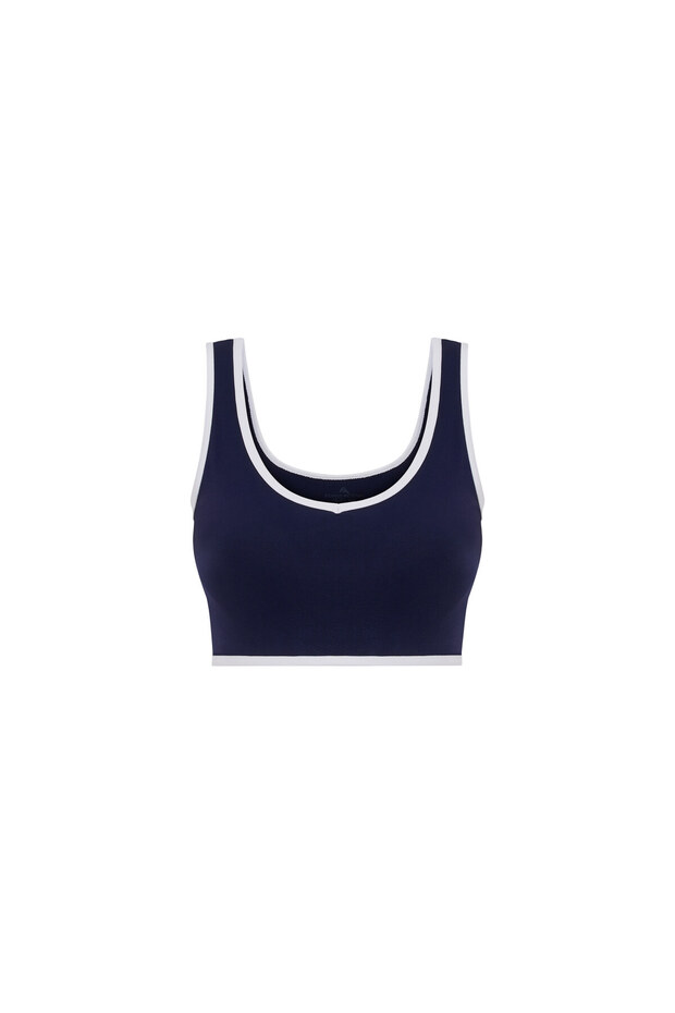 Women's Seamless Sport Bustier with Piping Detail - 1935