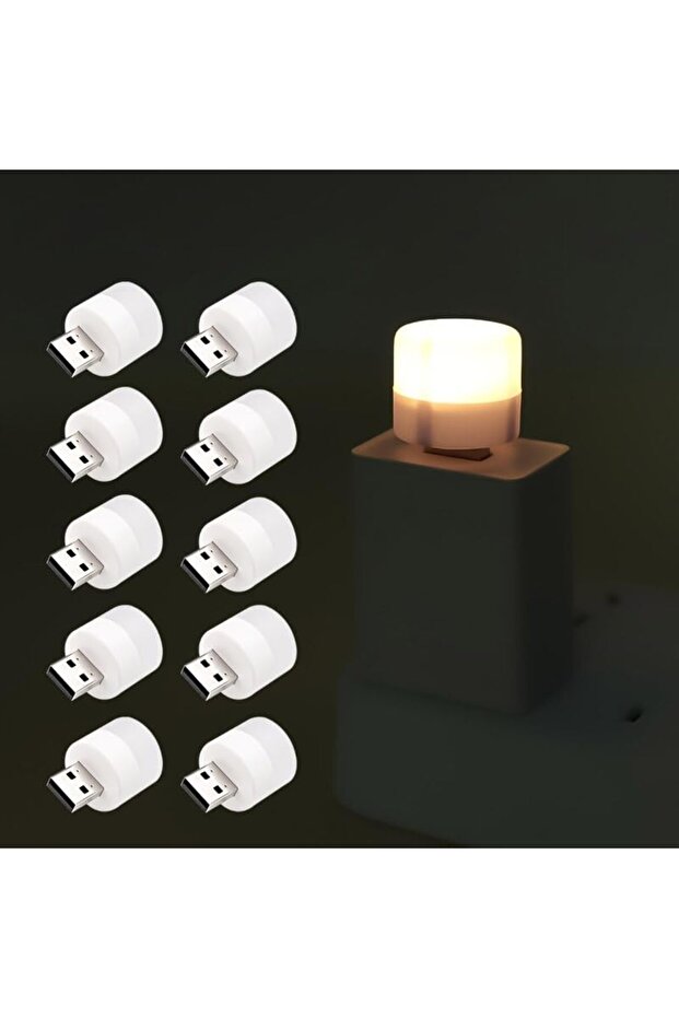 10 قطع من أضواء LED الداخلية للسيارة بمنفذ USB، إضاءة ليلية صغيرة محمولة، طقم إضاءة محيطة بواجهة USB، ملحقات داخلية عالمية للسيارة
