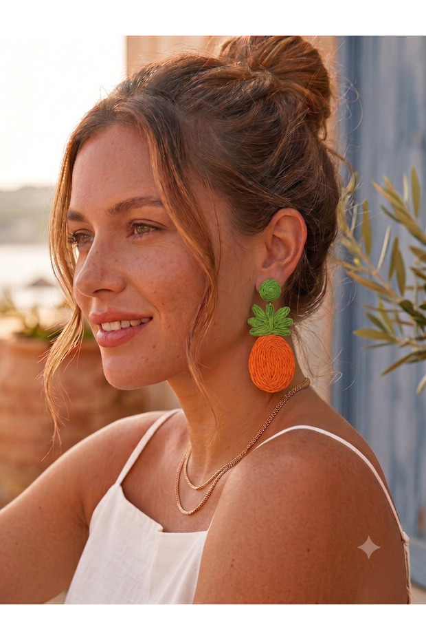 Bohemian pineapple earrings