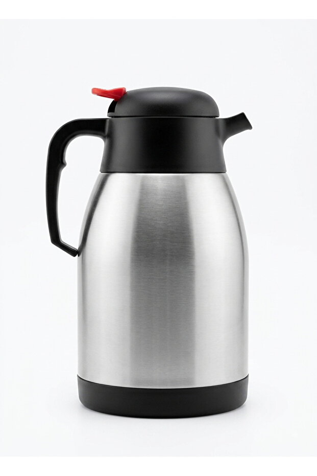 2-Liter Steel Thermos - 12 Hours Hot - 24 Hours Cold - Non-Dripping Container - Non-Flammable Plastic Handle - Non-Leaking Lid - Stainless Steel