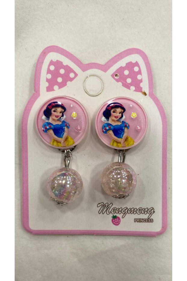 Princess Dangle Children's Earrings - Compressible Pink