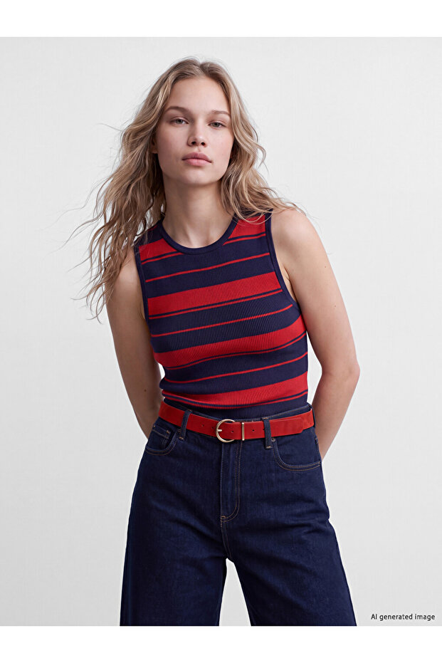 Lcw Vision Crew Neck Striped Women's Knitwear Undershirt
