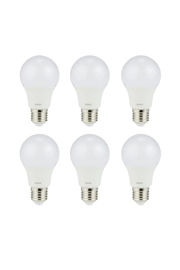 Osram Led Value Classic A Screw Base E27, Frosted (Replace 75W) 10W, Day Light/6500K - 1055 Lm Pack Of 6