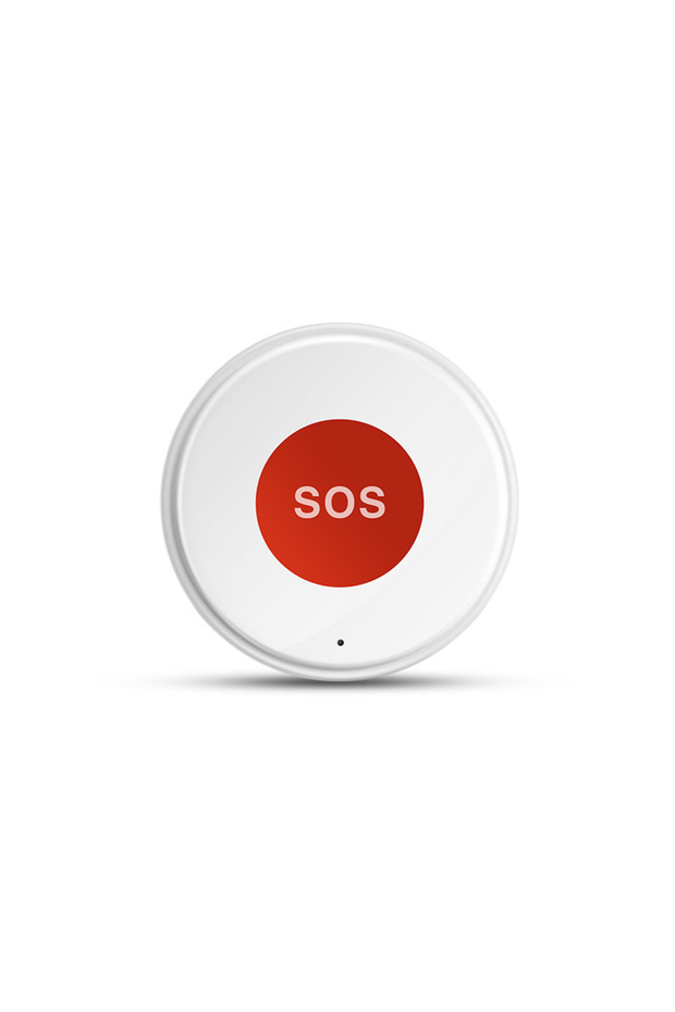 White Tuya WiFi SOS Panic Call Button Smart Life APP Rechargeable Battery One Key Alarm For Patient