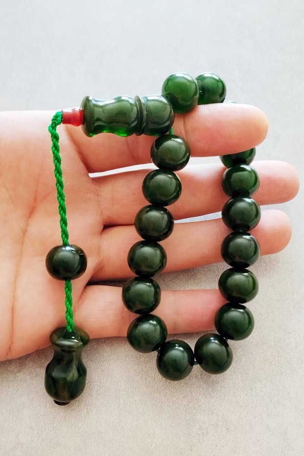 High-End Crimped Amber Efe Prayer Beads / 17 Habbe System Tassel Efe Mascot Prayer Beads