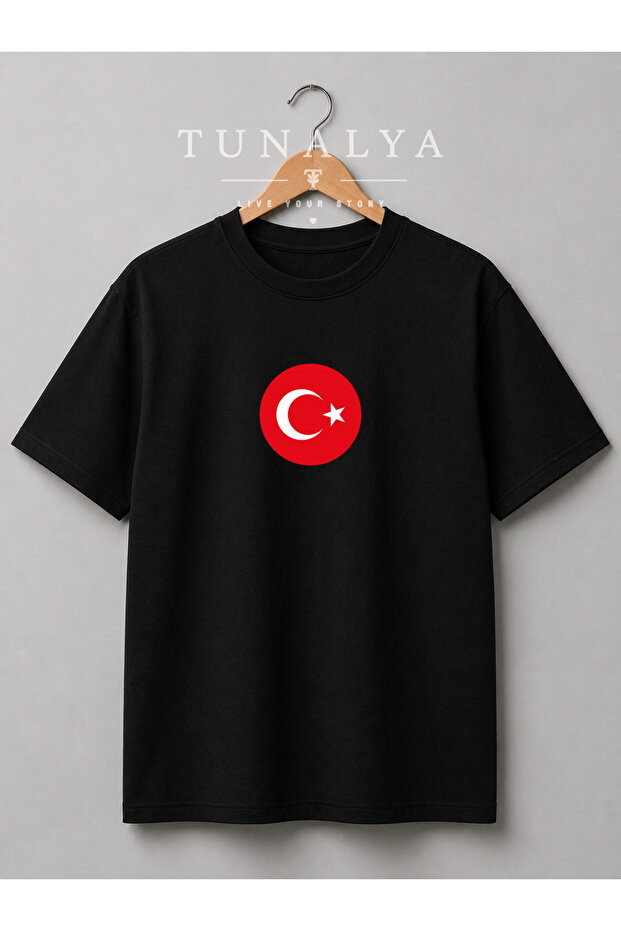 Tunalya Ataturk and Turkish Flag August 30Th October 29Th April 23Rd Designed Premium Printed Unisex Cotton National Day T-Shirt