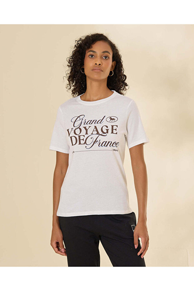 Women White Graphic T-Shirt