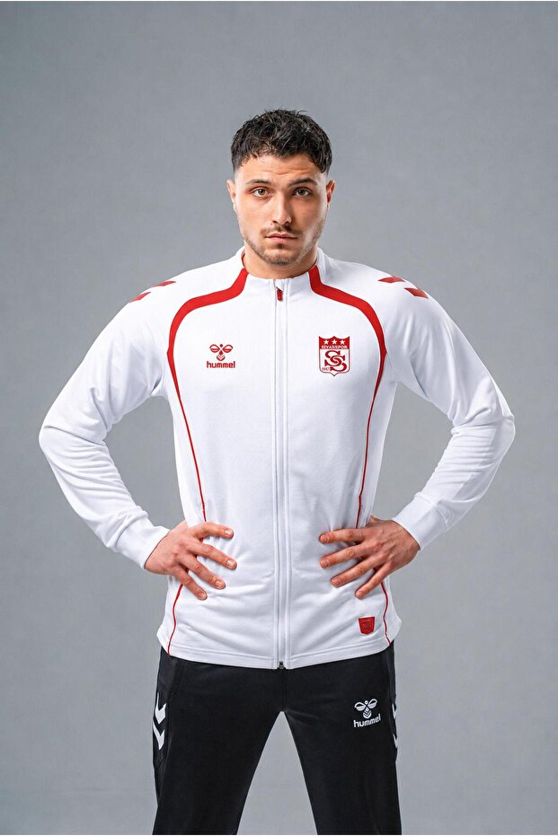 سترة رياضية من Sivasspor Target Camp باللونين الأبيض والأحمر