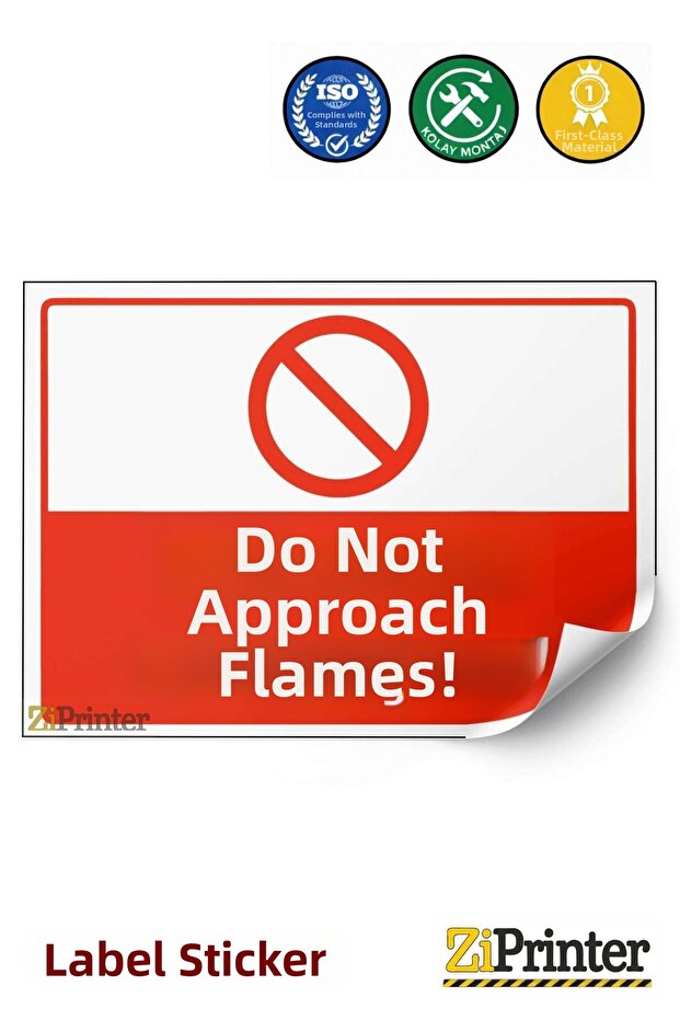Approaching the Piles! Isg Warning Sign Sticker 70X100 cm