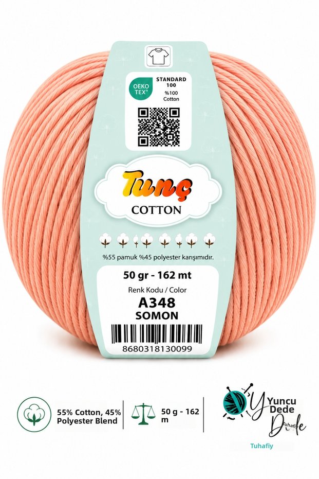 Cotton Amigurumi Punch Bag and Knitting Yarn 50 Gr 162 Meters 55% Cotton 45% Acrylic