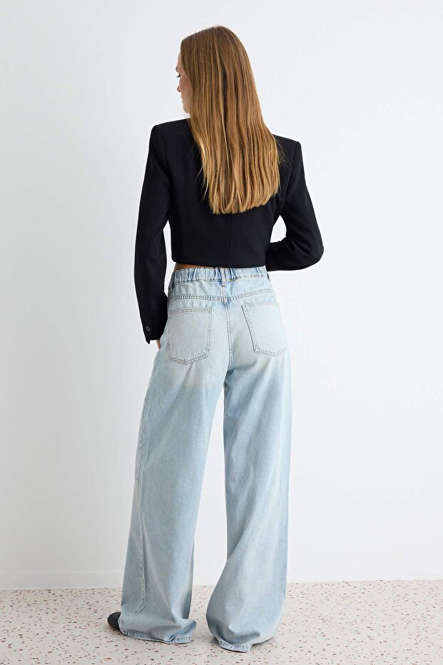 Mavi Yüksek Bel Ekstra Wide Leg Palazzo %100 Pamuk Non-Stretch Jeans TWOSS25JE00179 - 5