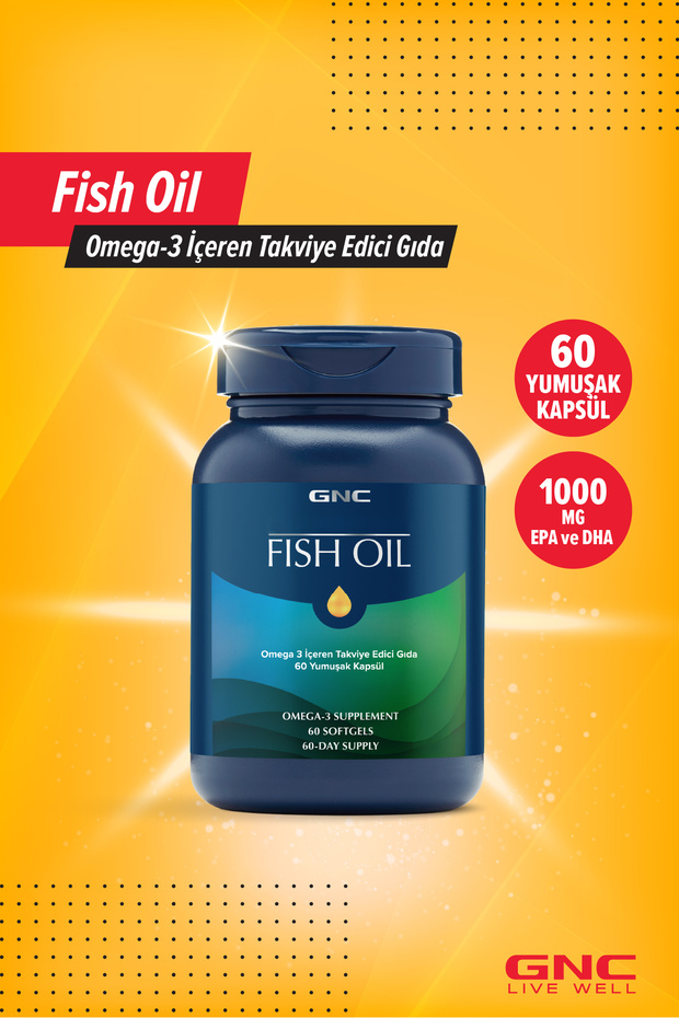 Gnc Fish Oil - 60 Soft Capsules