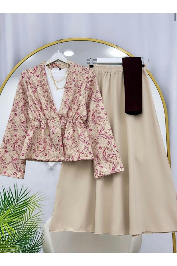 Bohem Patterned Skirt Set - 1