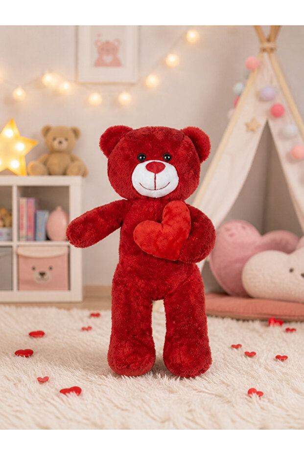 Heart-Shaped Plush Teddy Bear, Special Birthday Gift for Love, Playmate I