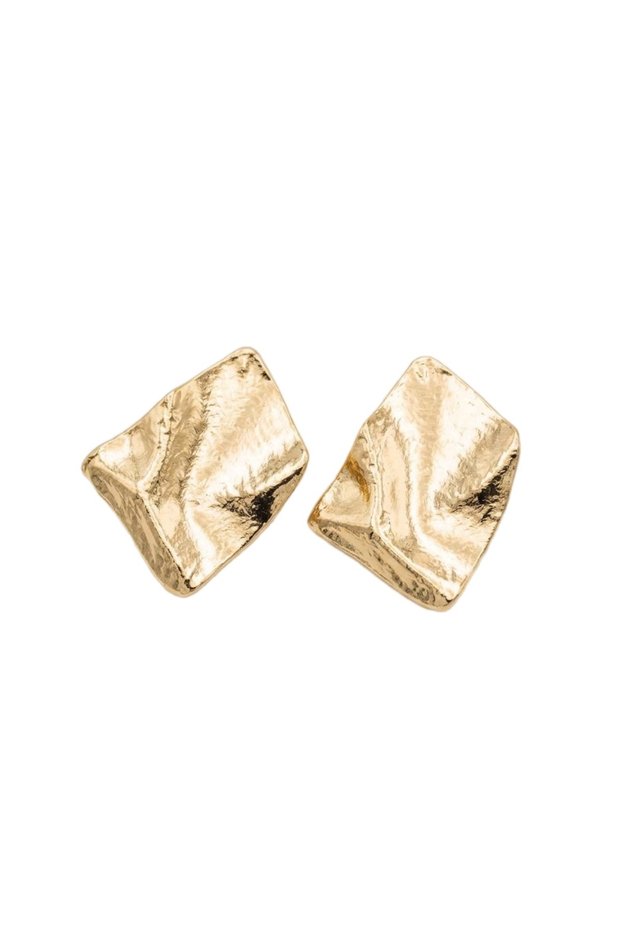 Gold Plaka Küpe
