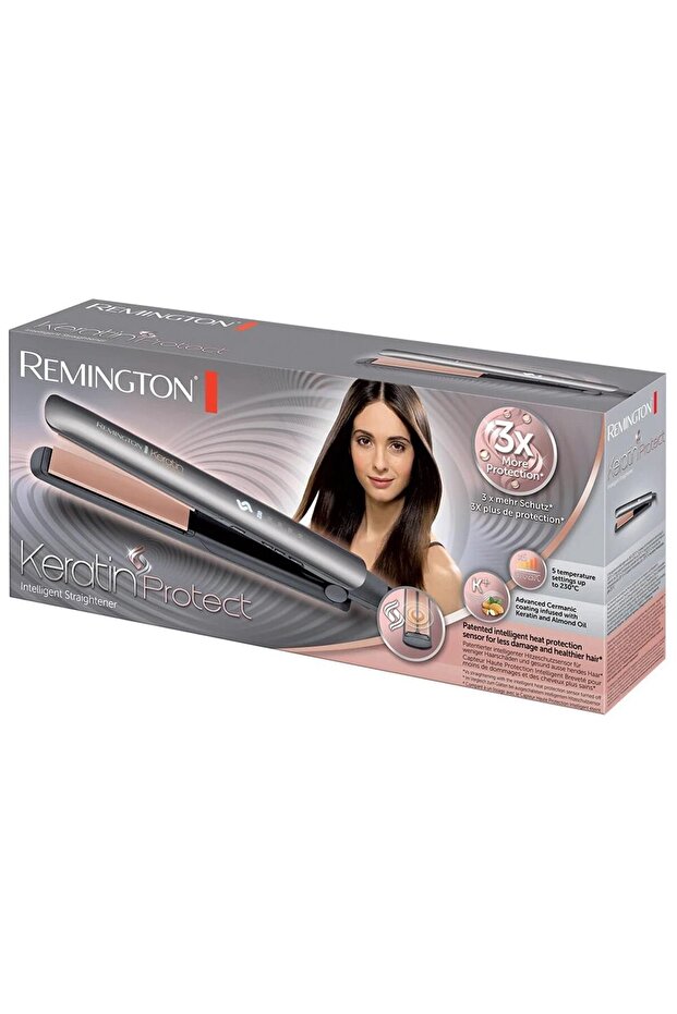 S8598 Keratin Protect Akıllı Saç Düzleştirici - Keratin & Badem Yağlı Seramik Isı Korumalı - 8