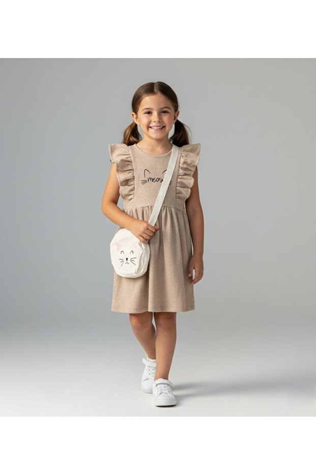 Girl's Bow Unicorn Printed Bandana Dress