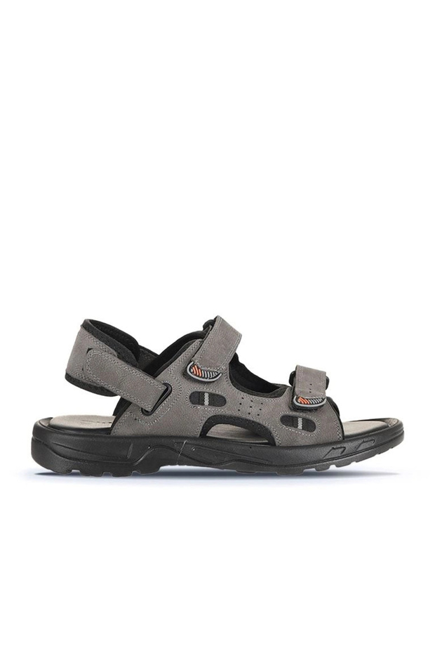 Gray Nubuck Men's Flat Sandals 25Ms1405