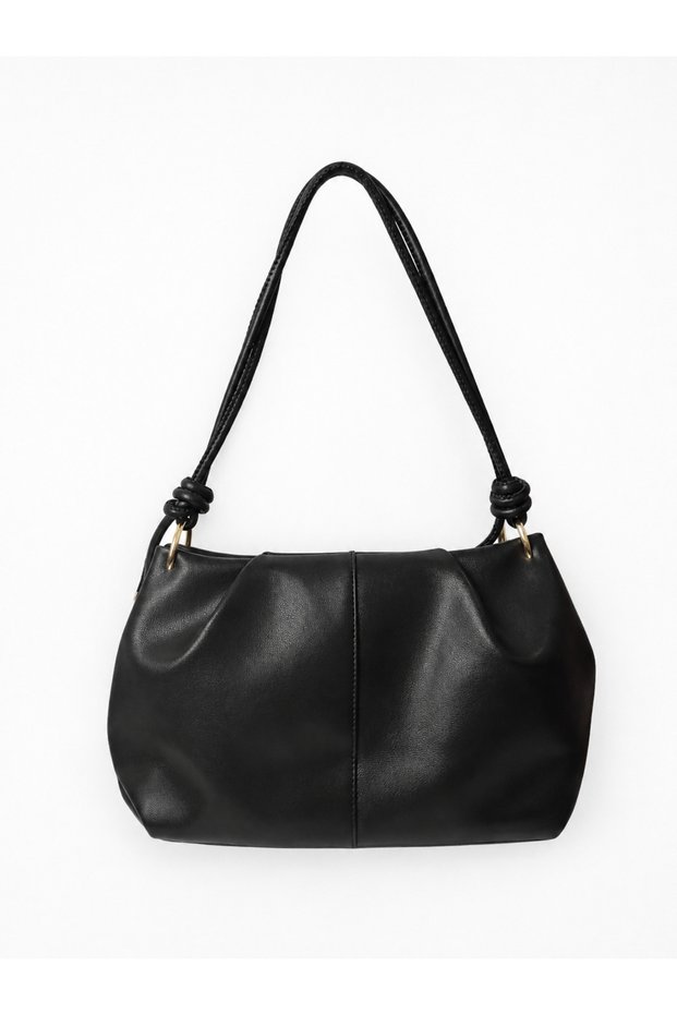 Women's Black Day and Night Matte Faux Leather Medium Size Shoulder Bag