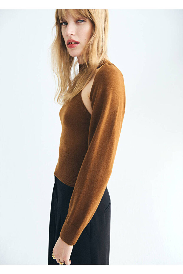 Strickjackenartiger Pullover - 6