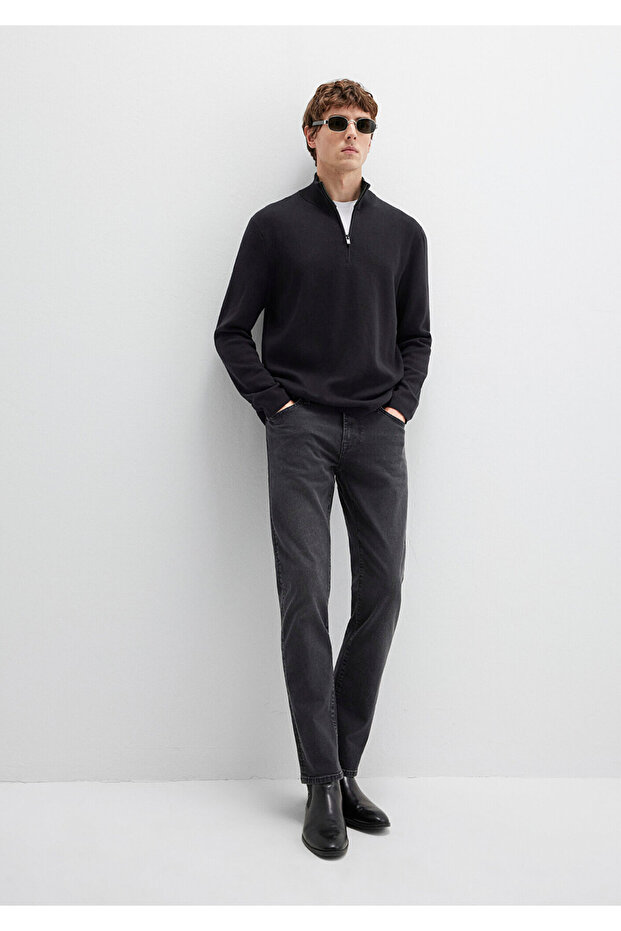 HALF ZIP KAZAK Siyah - 3
