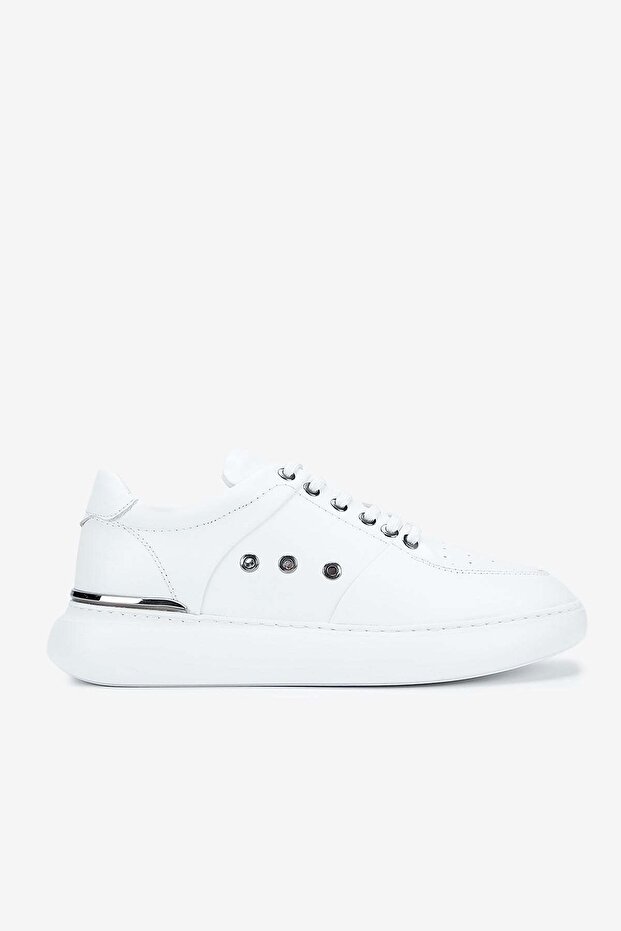 Lfr-F065 Leather Merdane Shoes White