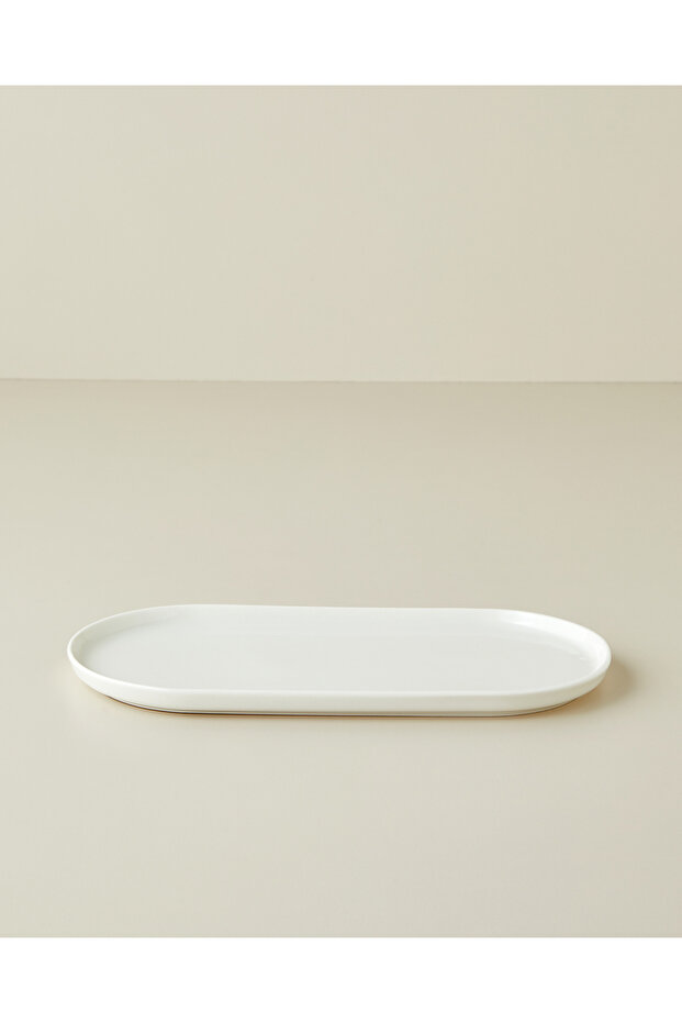 Verona Porcelain Kayık Plate 30 cm White