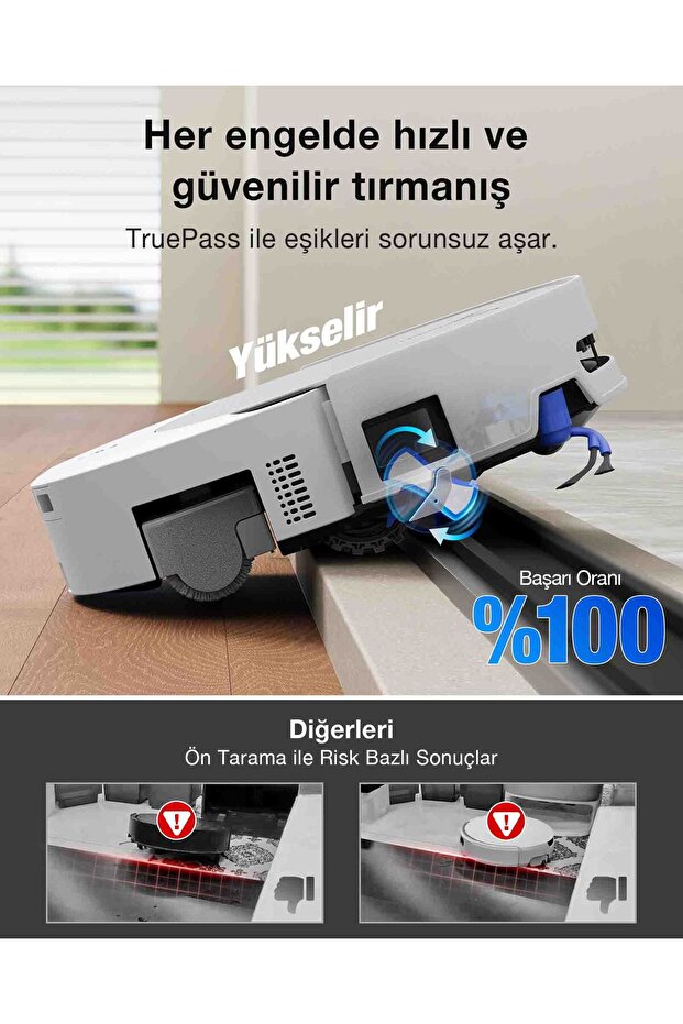 DEEBOT T90 PRO Omni Ses Kontrollü Robot Süpürge ve Paspas, 30.000 Pa Emiş Gücü - 9