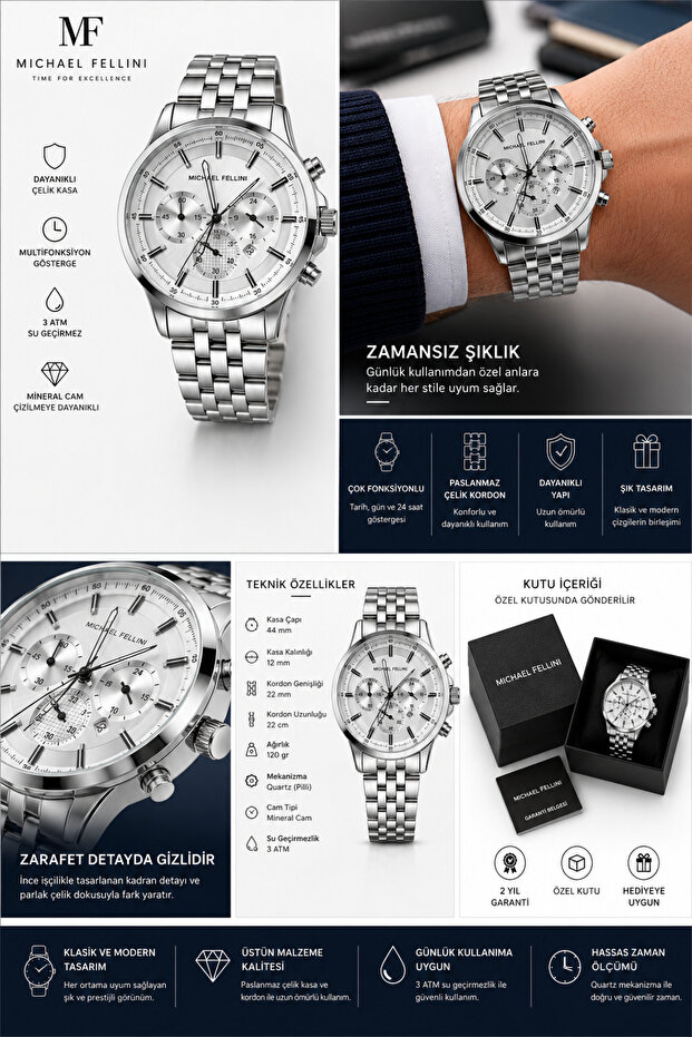 Michael Fellini Newyork 2250-1 Men's Wristwatch