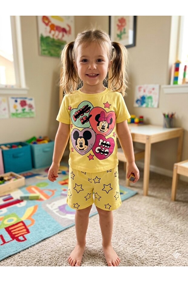 Girl's Summer Double Combed Cotton Set