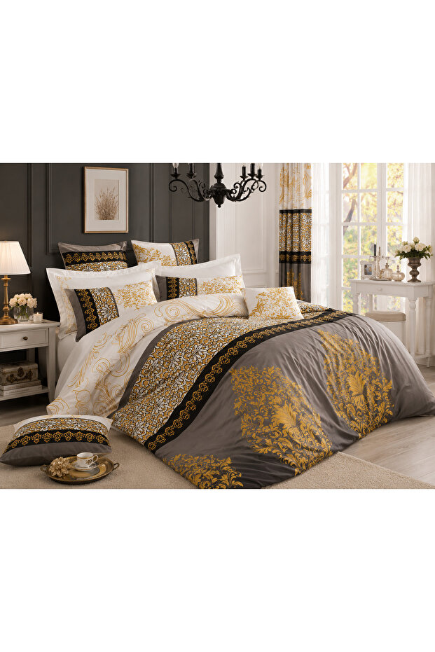 Katre Ranforce 100% Cotton Double Duvet Cover Set