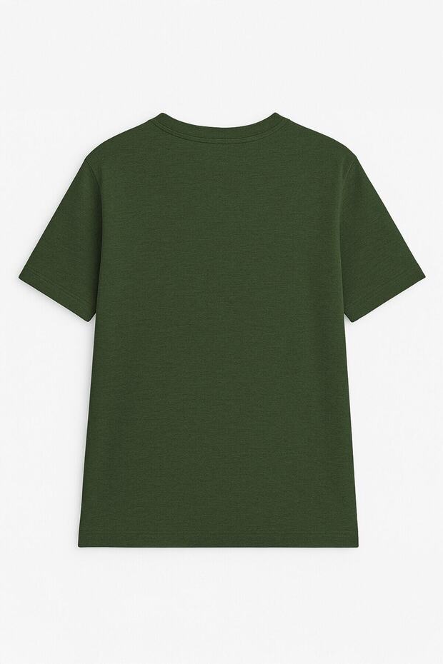 Men's Crew Neck Basic Plain Short T-Shirt - 3