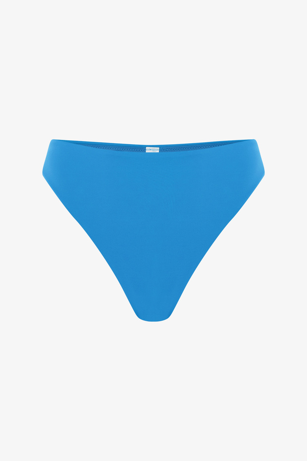 Modré bikiny s vysokým pasem - 4