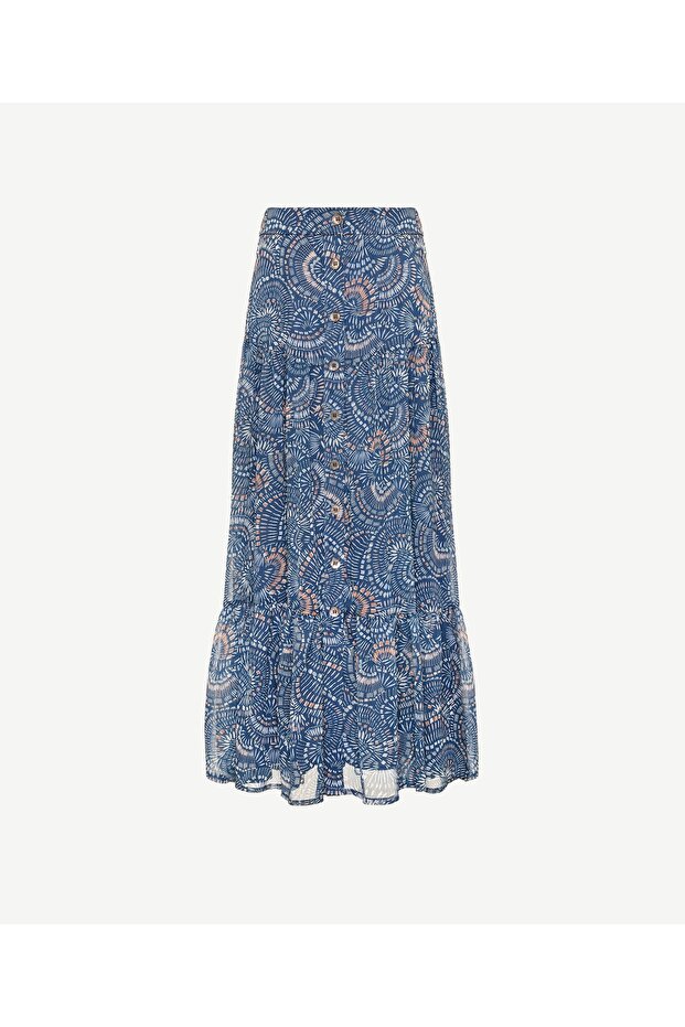 Buttoned Midi Skirt - 5