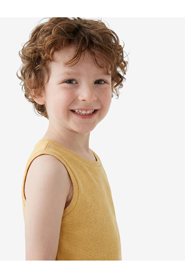 Cotton Sleeveless Crew Neck Basic Undershirt - 4
