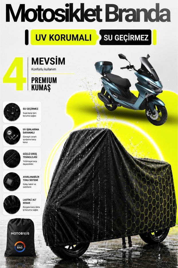 Motorcycle Tarpaulin Motorbike Tarpaulin Rks Newlight and Pro Compatible Blackshield Black Waterproof Uv Protection Motor Cover