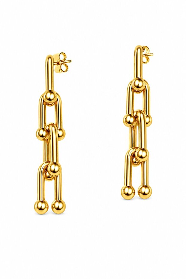 Women's Steel Chain Dangle Earrings Do Not Lose Color