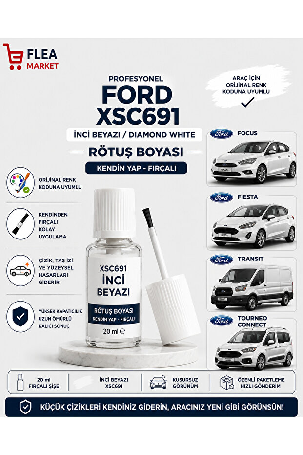 Ducato Premium Stone Mark Scratch Remover Ford Taunus Pearl White Xsc691 Compatible Auto Touch up Paint 20ml