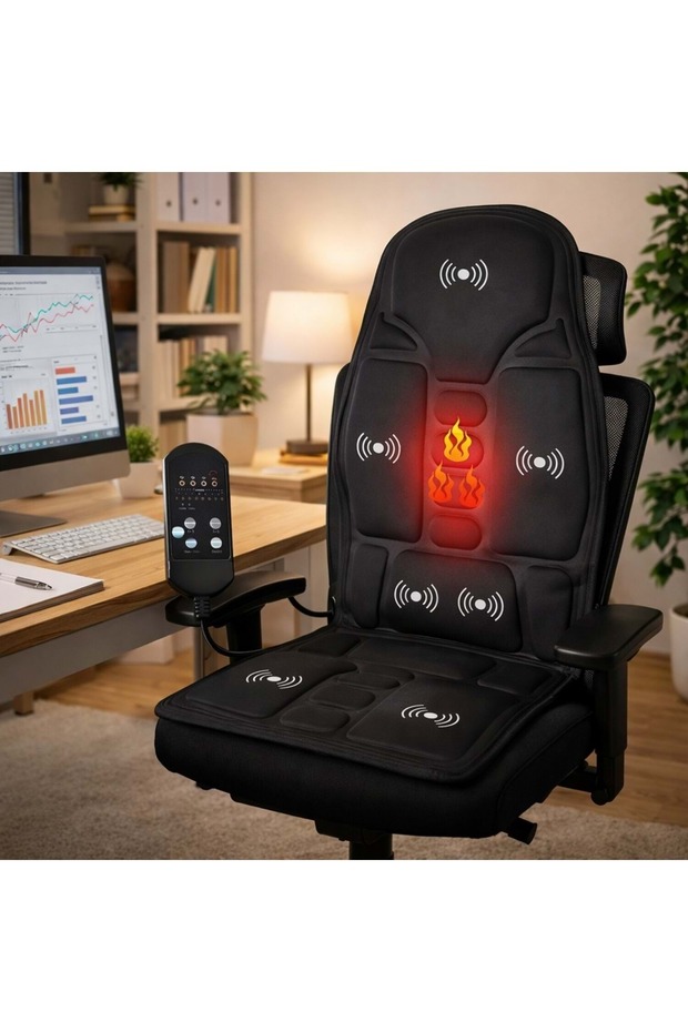 Heated Vibrating Massage Cushion Home Vehicle Office Controlled Seat Massager