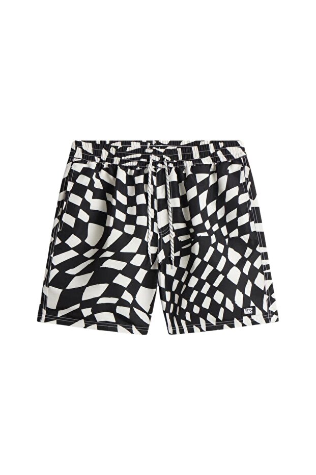 000Sqdy281-R Primary Ii Elastic Printed Boardshort Men's Swim Trunks Black