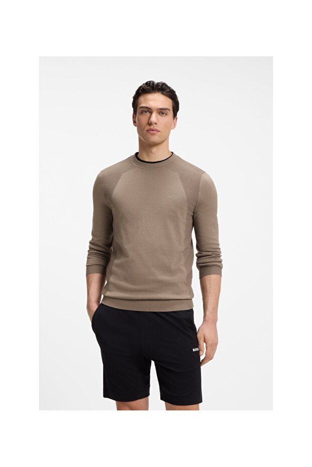 Textured Cotton-Blend Sweater