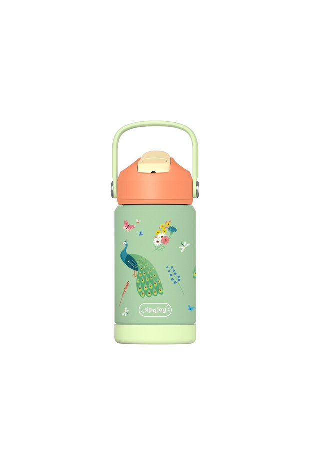 - Flipsip Children's Water Thermos | 360 ml - Peacock Queen