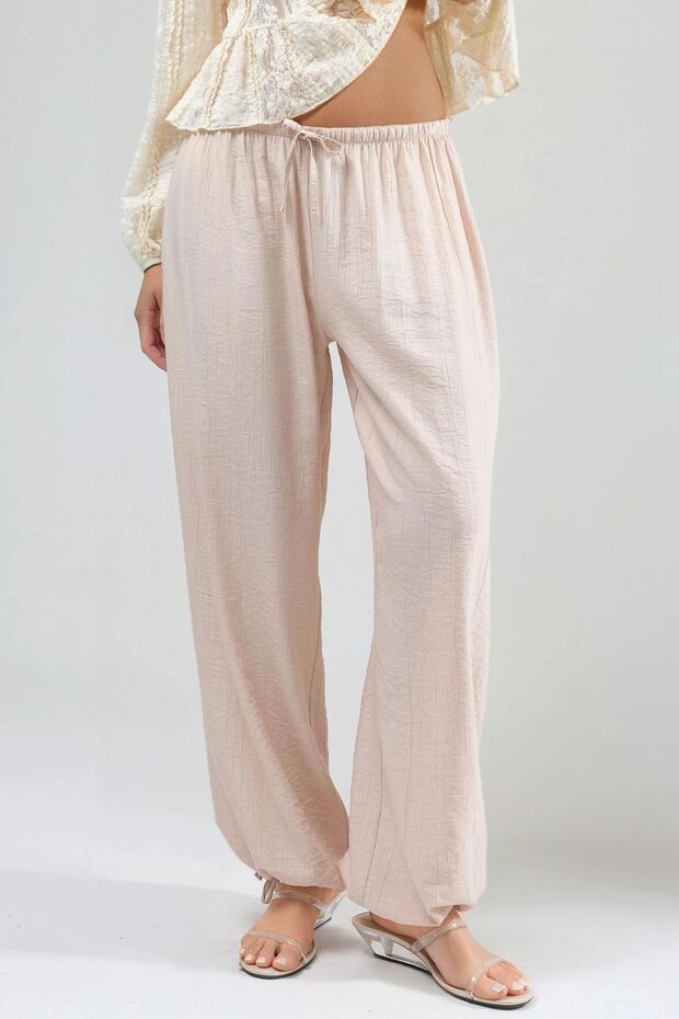 Busem Rubber Waist Detailed Lace-Up Trousers
