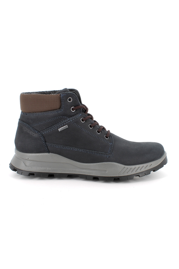 Men's Boots 8629844 Nabuk Gum Lana Goretex Blu Scuro