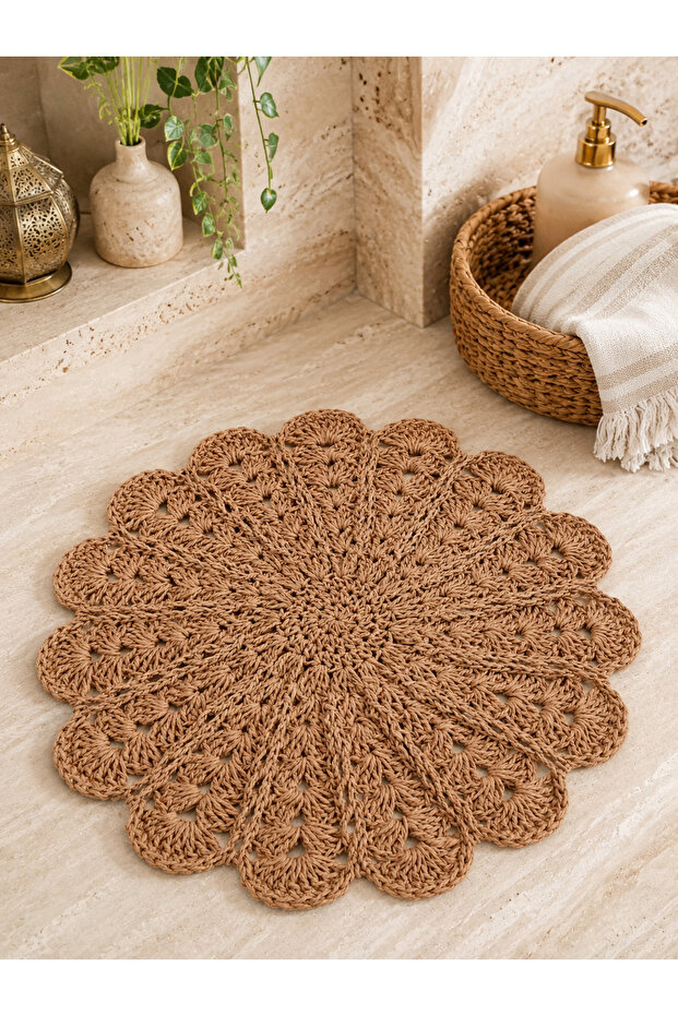 Tığişi Hasır Papatya Supla 1 Piece - Single Color (Straw & Paper Bag Shades)